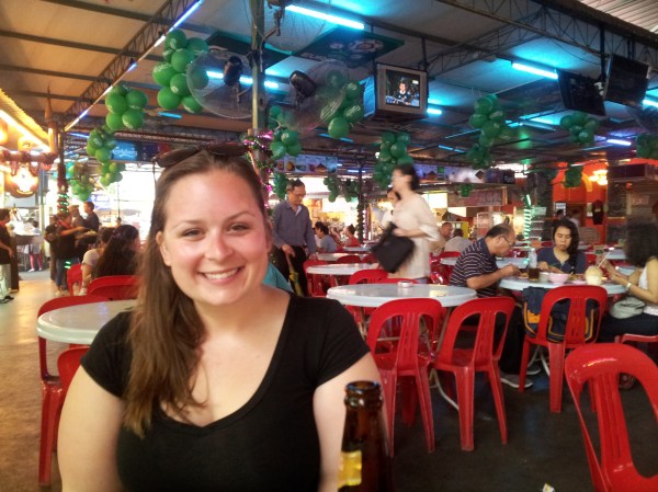 pumped for dinner at the Red Garden night market